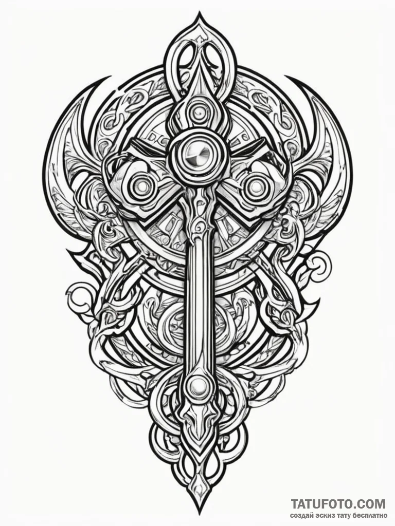 Automotive piston and connecting rod, crossed... - эскиз тату (№1751865781_0, 07.07.2025 05:23) — Tatufoto.com