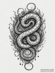 Ashen serpent glowing with life force, ink il... - эскиз тату (№1751865865_0, 07.07.2025 05:24) — Tatufoto.com