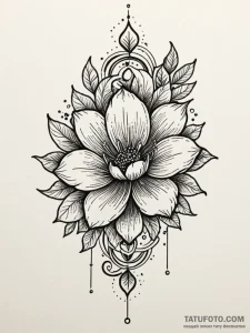 Ivory relic beneath spectral bloom, tattoo li... - эскиз тату (№1751865950_0, 07.07.2025 05:25) — Tatufoto.com