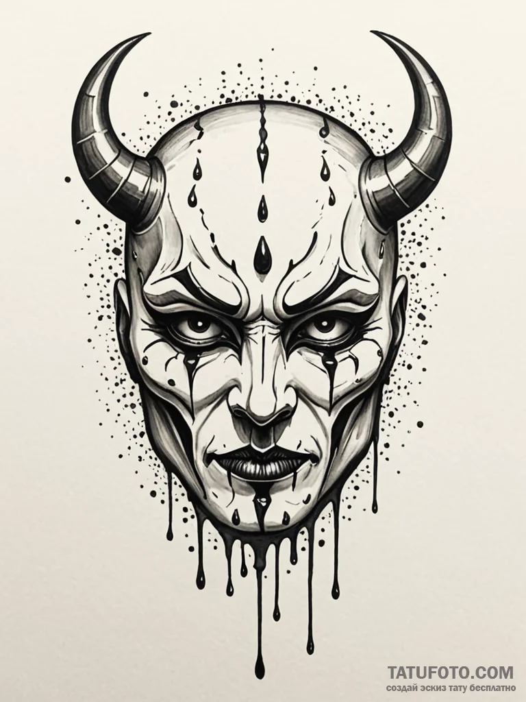 Ashen mask weeping black tears, concept art f... - эскиз тату (№1751866119_0, 07.07.2025 05:28) — Tatufoto.com