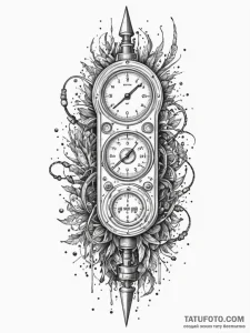 Geiger counter needle spiking in a desolate l... - эскиз тату (№1751866456_0, 07.07.2025 05:34) — Tatufoto.com