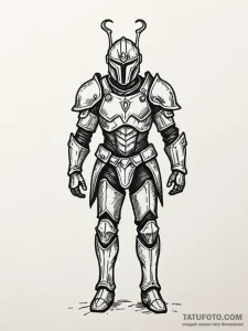 Armor forged from starlight and shadow, artis... - эскиз тату (№1751866627_0, 07.07.2025 05:37) — Tatufoto.com