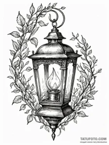 Ice lantern trapped in vines, concept art for... - эскиз тату (№1751866882_0, 07.07.2025 05:41) — Tatufoto.com