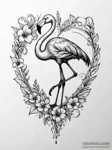 Yard flamingo, plastic and cheap, but with a... - эскиз тату (№1751867893_0, 07.07.2025 05:58) — Tatufoto.com