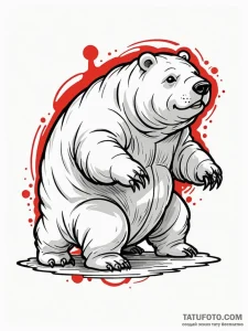 Tardigrade (water bear), tattoo sketch design... - эскиз тату (№1751870259_0, 07.07.2025 06:37) — Tatufoto.com