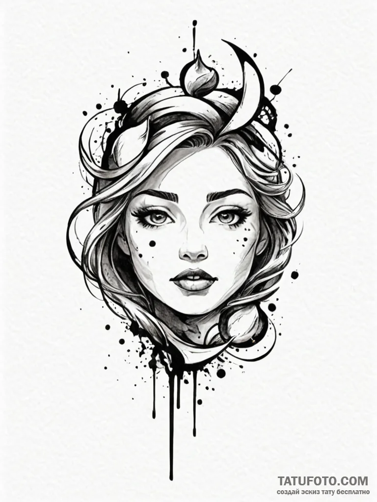 Peach emoji, stylized, artistic tattoo sketch… — эскиз тату (№1751871689_0, 07.07.2025 07:01) — Tatufoto.com