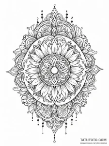Orb crowned with celestial bloom, tattoo sket... - эскиз тату (№1751871942_0, 07.07.2025 07:05) — Tatufoto.com