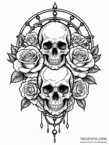 Alchemy scales with skull weights, tattoo ske... - эскиз тату (№1751872026_0, 07.07.2025 07:07) — Tatufoto.com