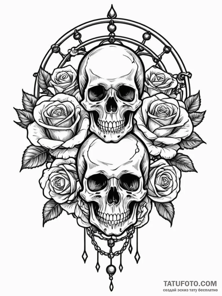 Alchemy scales with skull weights, tattoo ske... - эскиз тату (№1751872026_0, 07.07.2025 07:07) — Tatufoto.com