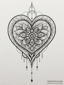 Hollow heart wrapped in roots, tattoo drawing... - эскиз тату (№1751873237_0, 07.07.2025 07:27) — Tatufoto.com