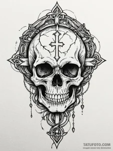 Animated chain forming skull, tattoo sketch d... - эскиз тату (№1751873493_0, 07.07.2025 07:31) — Tatufoto.com