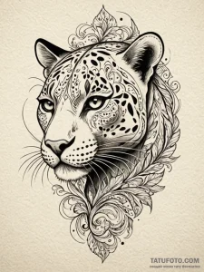 Panther stalking through shadows, eyes glowin... - эскиз тату (№1751875019_0, 07.07.2025 07:56) — Tatufoto.com