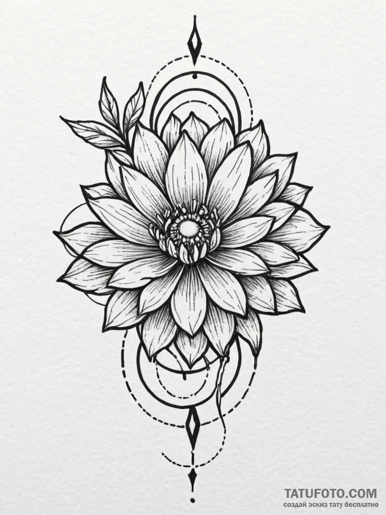 Rift banner beneath celestial bloom, tattoo f... - эскиз тату (№1751875103_0, 07.07.2025 07:58) — Tatufoto.com