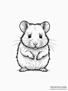 Hamster - эскиз тату (№1751875354_0, 07.07.2025 08:02) — Tatufoto.com