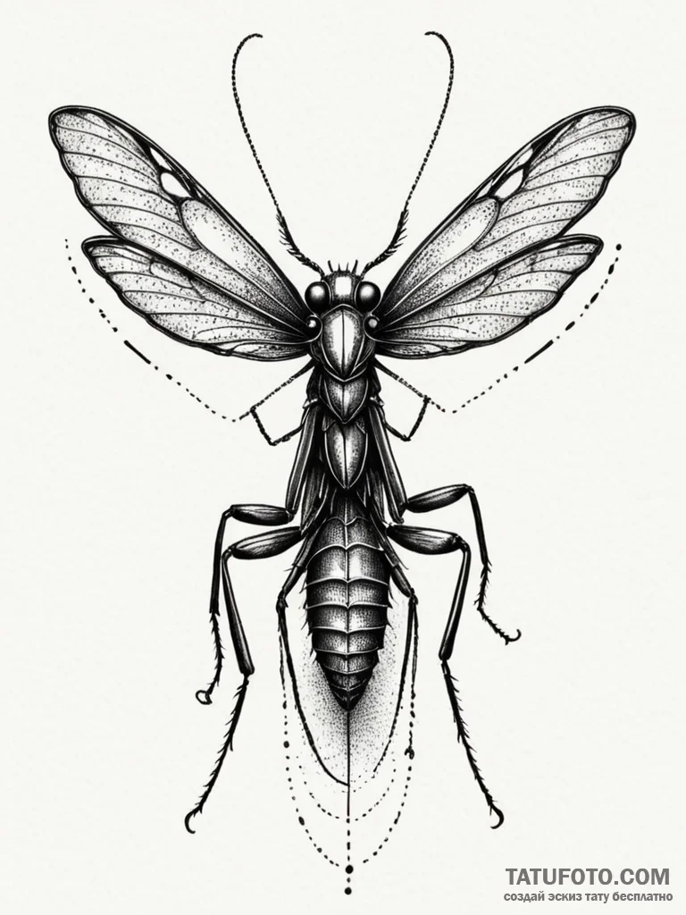 Mantis eyes glowing in darkness, ink illustra... - эскиз тату (№1751875857_0, 07.07.2025 08:10) — Tatufoto.com