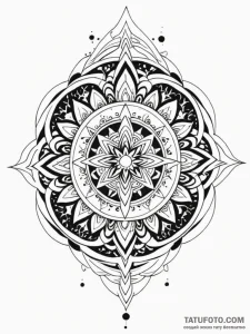 Mirror relic crowned in stars, tattoo sketch... - эскиз тату (№1751876278_0, 07.07.2025 08:17) — Tatufoto.com