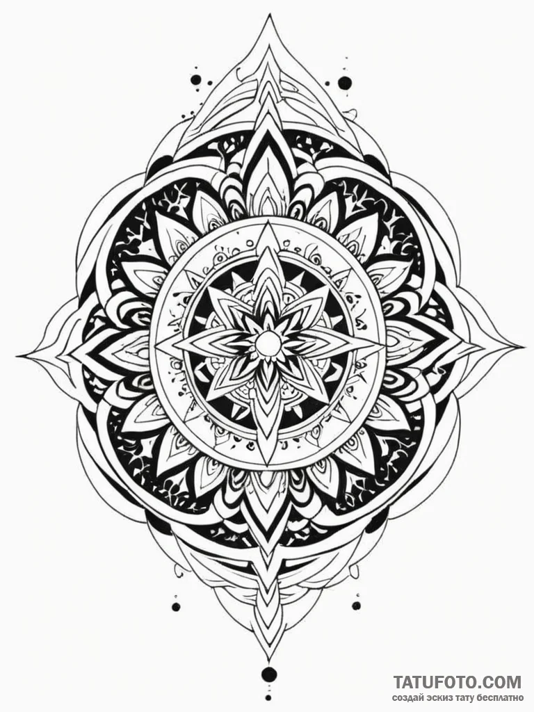 Mirror relic crowned in stars, tattoo sketch… — эскиз тату (№1751876278_0, 07.07.2025 08:17) — Tatufoto.com