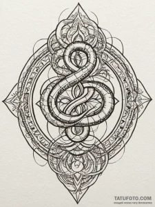 Iron serpent crowned with roots, concept art... - эскиз тату (№1751876700_0, 07.07.2025 08:25) — Tatufoto.com