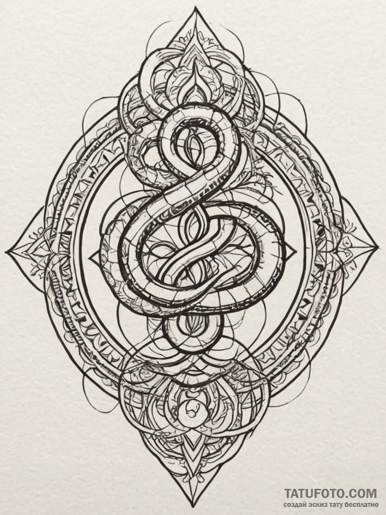Iron serpent crowned with roots, concept art... - эскиз тату (№1751876700_0, 07.07.2025 08:25) — Tatufoto.com