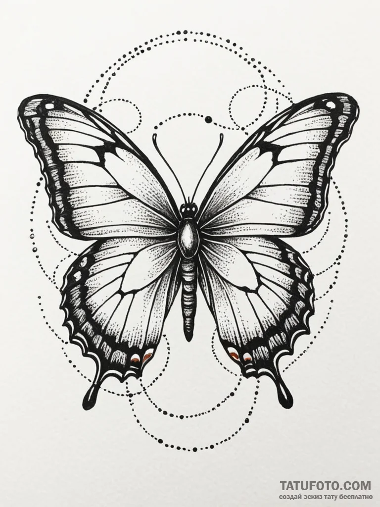 Butterfly, tattoo flash sheet design, on a cl… — эскиз тату (№1751877206_0, 07.07.2025 08:33) — Tatufoto.com