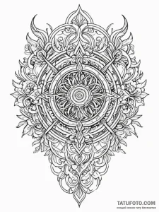 Iron banner in spectral winds, tattoo line ar... - эскиз тату (№1751878281_0, 07.07.2025 08:51) — Tatufoto.com