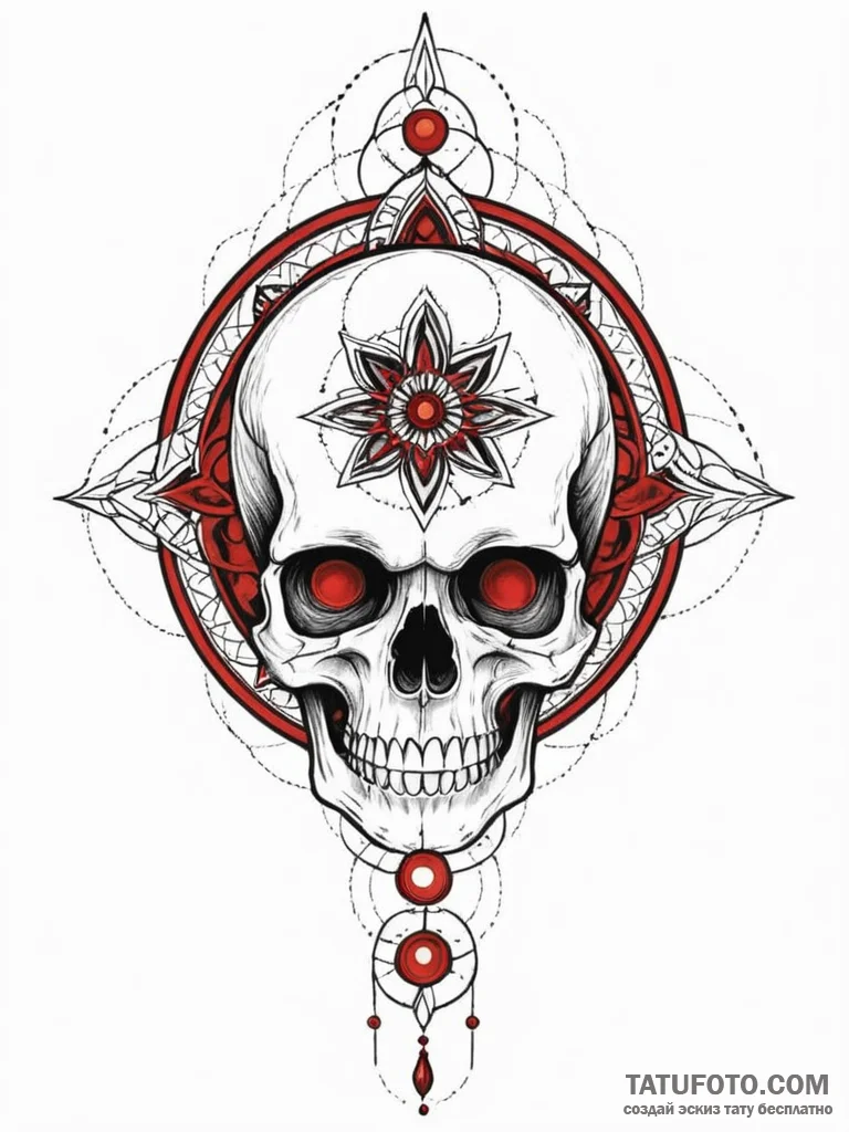 Astral tree growing from skull, tattoo drawin... - эскиз тату (№1751878364_0, 07.07.2025 08:52) — Tatufoto.com
