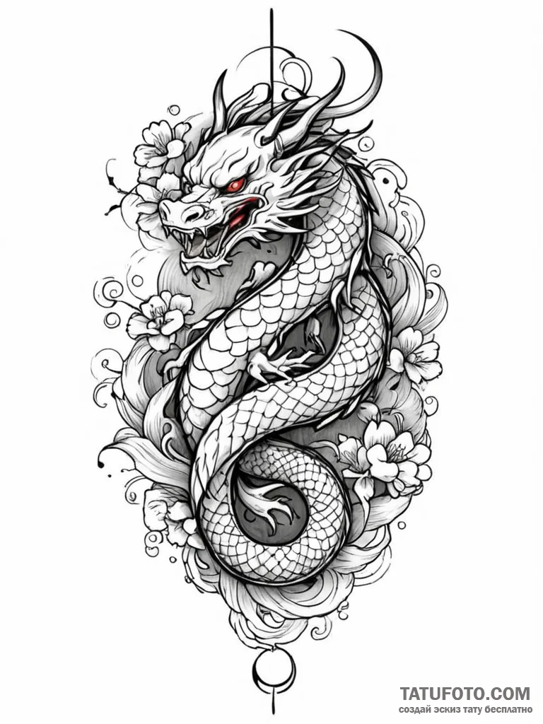 Atomic serpent coiled in infinity loop, conce… — эскиз тату (№1751878874_0, 07.07.2025 09:01) — Tatufoto.com