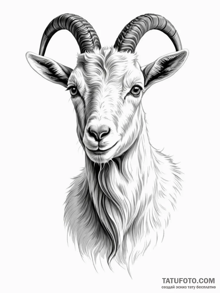 Goat - эскиз тату (№1751880053_0, 07.07.2025 09:20) — Tatufoto.com