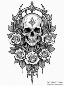 Elven archer, tattoo flash sheet design, mode... - эскиз тату (№1751880643_0, 07.07.2025 09:30) — Tatufoto.com