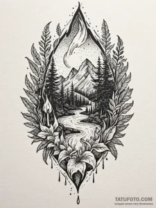 Jungle relic devouring celestial flame, artis... - эскиз тату (№1751881062_0, 07.07.2025 09:37) — Tatufoto.com