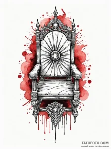 Kingр р†р вђљрівђћсћs throne beneath crimson... - эскиз тату (№1751881232_0, 07.07.2025 09:40) — Tatufoto.com