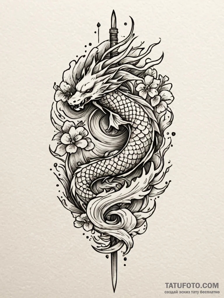 Ancient dagger in stone, tattoo flash sheet d… — эскиз тату (№1751882491_0, 07.07.2025 10:01) — Tatufoto.com