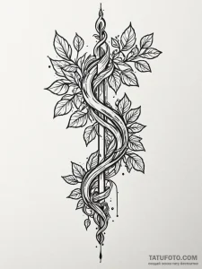 Kudzu vines binding blade, tattoo sketch desi... - эскиз тату (№1751882826_0, 07.07.2025 10:07) — Tatufoto.com