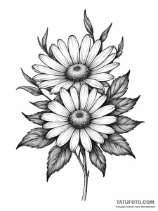 Chamomile - эскиз тату (№1751883549_0, 07.07.2025 10:19) — Tatufoto.com