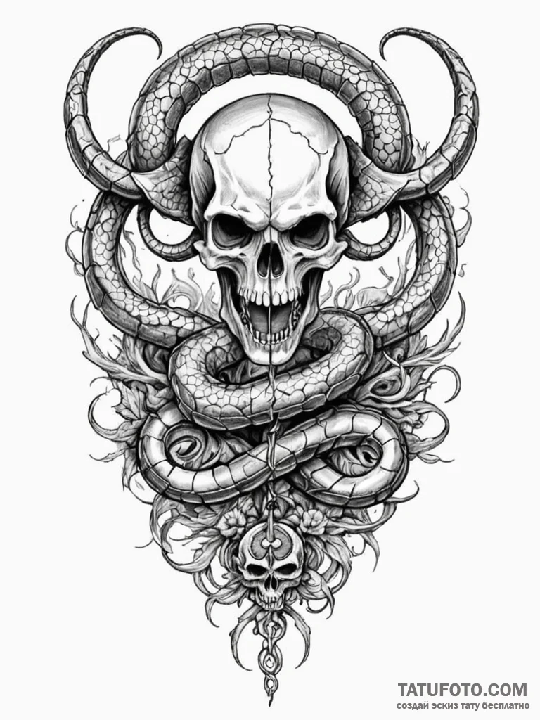 Jр вђњр’в¶rmungandr, the world serpent, encir... - эскиз тату (№1751883632_0, 07.07.2025 10:20) — Tatufoto.com