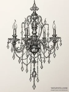 Chandelier made of glistening, iridescent cry... - эскиз тату (№1751883970_0, 07.07.2025 10:26) — Tatufoto.com
