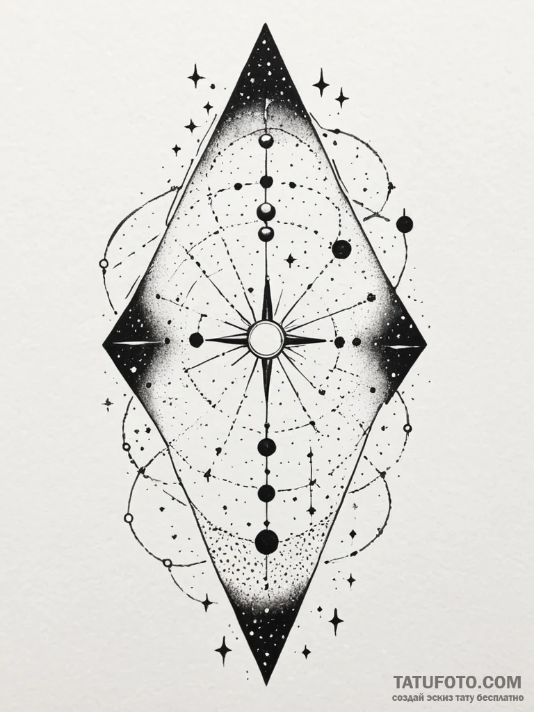 Night sky with a simple constellation (e.g.,… — эскиз тату (№1751884474_0, 07.07.2025 10:34) — Tatufoto.com
