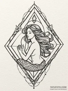 Mermaid's tear that has solidified into a pie... - эскиз тату (№1751885230_0, 07.07.2025 10:47) — Tatufoto.com