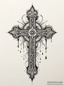 Etched relic dripping with shadows, tattoo fl... - эскиз тату (№1751886577_0, 07.07.2025 11:09) — Tatufoto.com