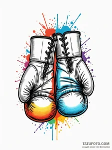 Boxing gloves, tattoo line art, on a clean wh… — эскиз тату (№1751887840_0, 07.07.2025 11:30) — Tatufoto.com