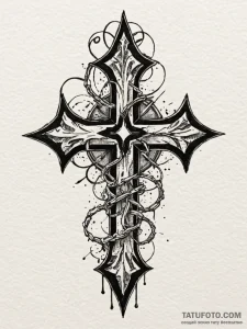 Puzzle piece beneath bone sigil, ink illustra… — эскиз тату (№1751888301_0, 07.07.2025 11:38) — Tatufoto.com