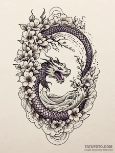 Violet bloom beneath spectral arch, tattoo fl… — эскиз тату (№1751888470_0, 07.07.2025 11:41) — Tatufoto.com