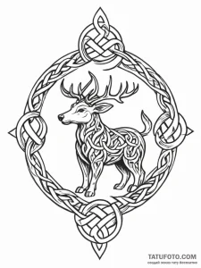 A celtic knotwork animal - эскиз тату (№1751889310_0, 07.07.2025 11:55) — Tatufoto.com