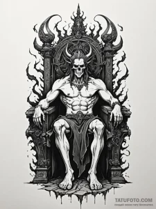 Hades, god of the underworld, on a throne of... - эскиз тату (№1751900485_0, 07.07.2025 15:01) — Tatufoto.com