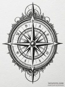 Compass rose (is there as wind rose, but can... - эскиз тату (№1751900743_0, 07.07.2025 15:05) — Tatufoto.com