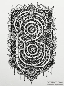 Labyrinth made of circuit boards and heatsink... - эскиз тату (№1751901004_0, 07.07.2025 15:10) — Tatufoto.com