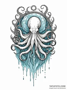 Kraken claw beneath shattered ice, concept ar... - эскиз тату (№1751901441_0, 07.07.2025 15:17) — Tatufoto.com