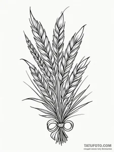 Wheat sheaf, symbolizing a plentiful harvest... - эскиз тату (№1751902739_0, 07.07.2025 15:38) — Tatufoto.com