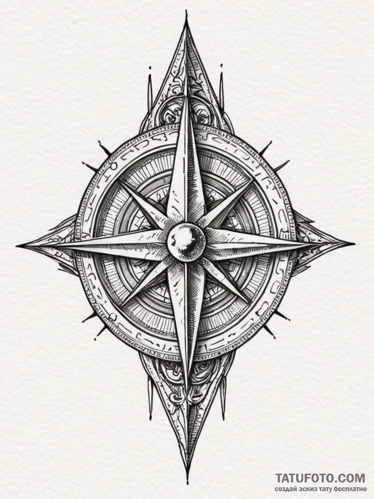 North star (polaris), the constant guide, tat... - эскиз тату (№1751902995_0, 07.07.2025 15:43) — Tatufoto.com
