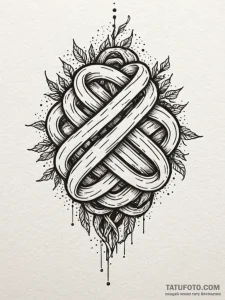 Knot of light devouring roots, tattoo drawing... - эскиз тату (№1751903592_0, 07.07.2025 15:53) — Tatufoto.com